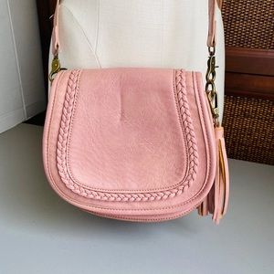 GH Bass boho dusty pink crossbody purse